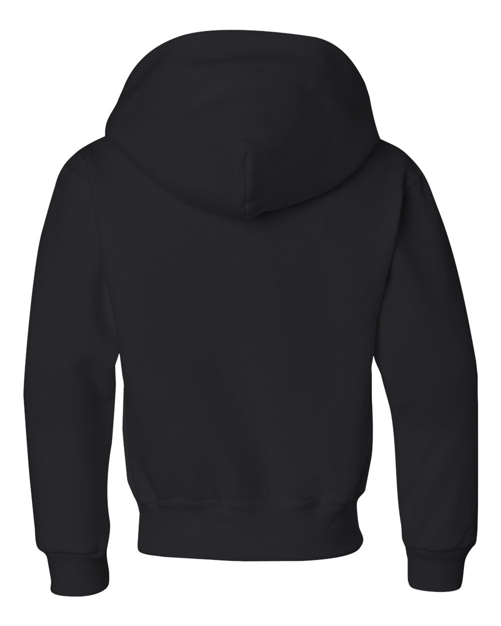 Youth NuBlend® Hooded Sweatshirt - Back - B32035503 - Black