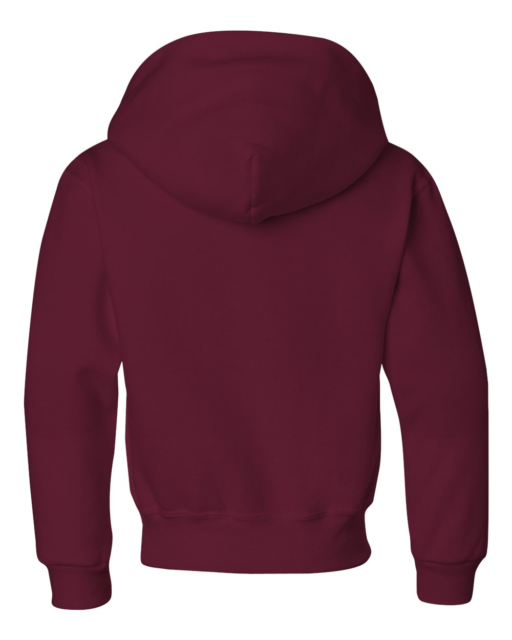 Youth NuBlend® Hooded Sweatshirt - Back - B32035533 - Maroon