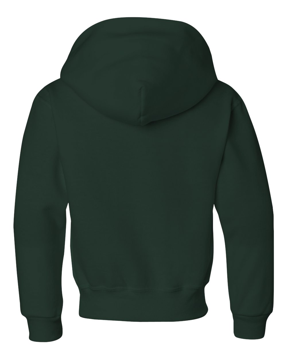 Youth NuBlend® Hooded Sweatshirt - Back - B32035543 - Forest Green