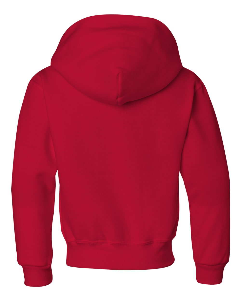 Youth NuBlend® Hooded Sweatshirt - Back - B32035703 - True Red