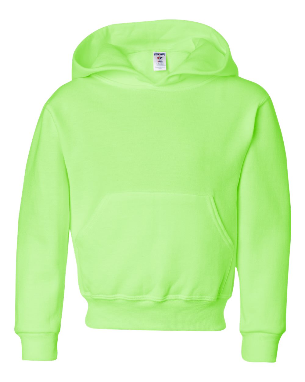 Youth NuBlend® Hooded Sweatshirt - Front - B32035074 - Neon Green