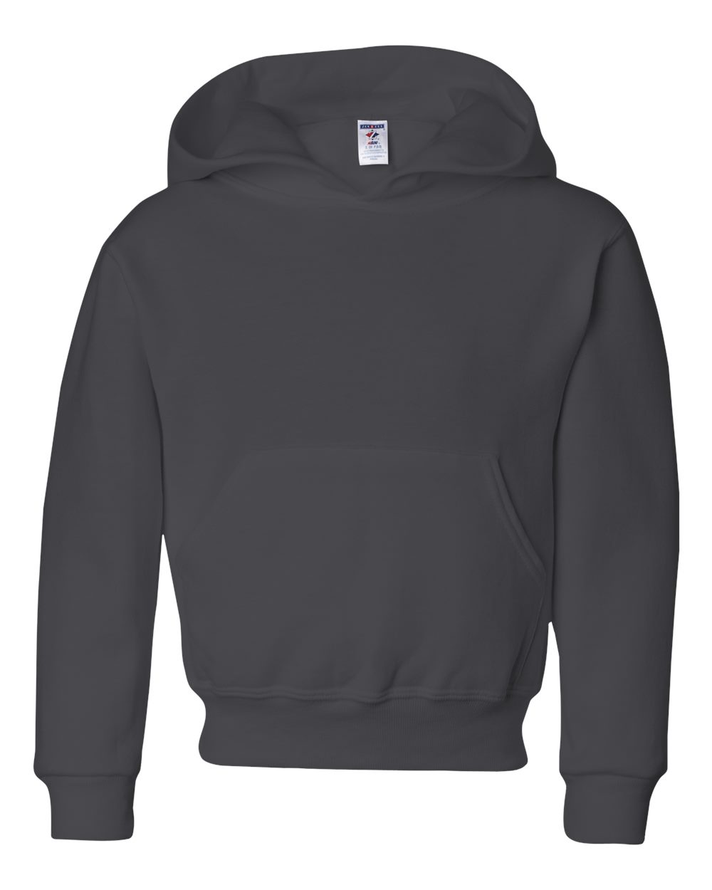 Youth NuBlend® Hooded Sweatshirt - Front - B32035093 - Charcoal Grey