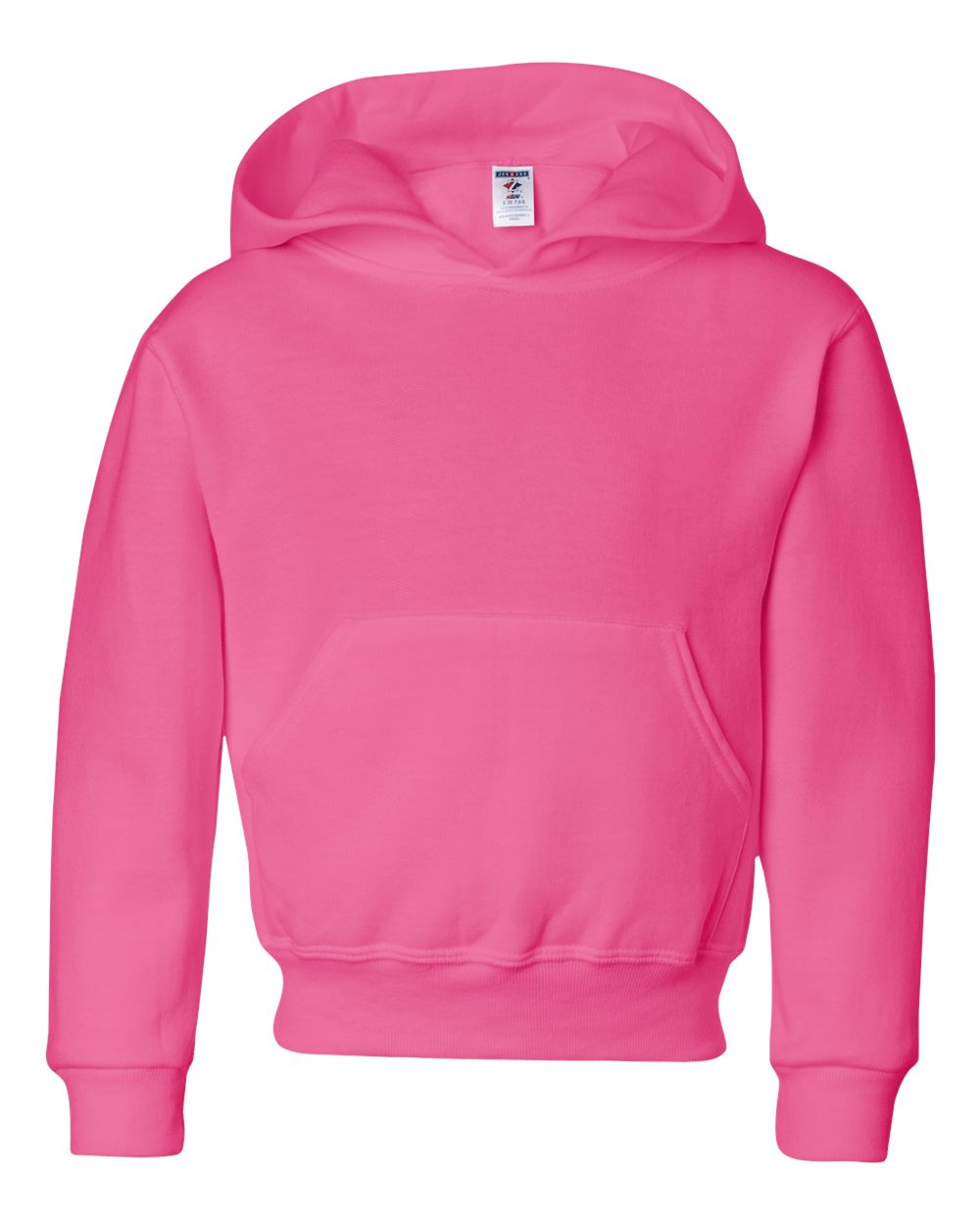 Youth NuBlend® Hooded Sweatshirt - Front - B32035143 - Neon Pink