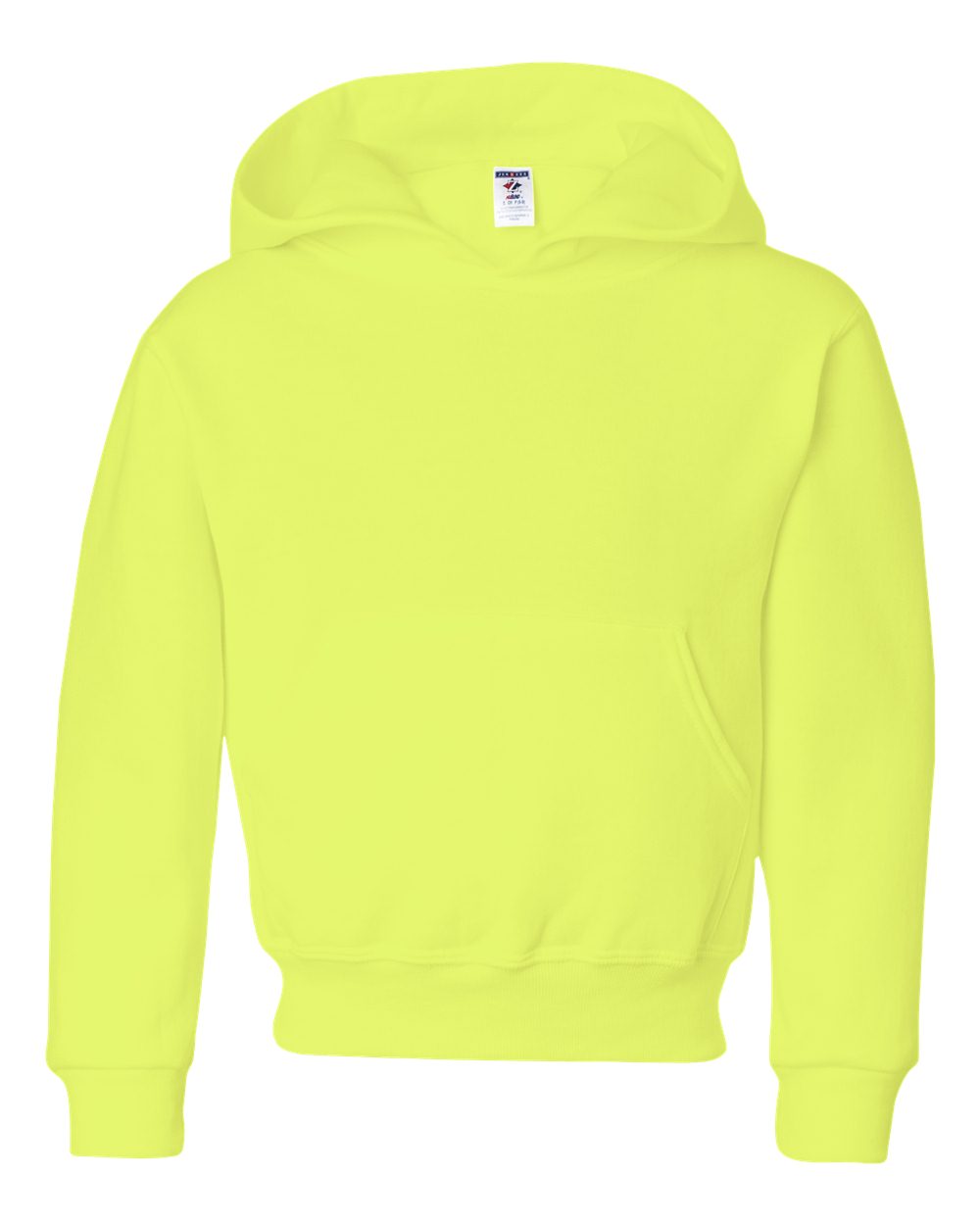 Youth NuBlend® Hooded Sweatshirt - Front - B32035165 - Safety Green