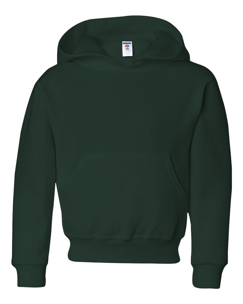 Youth NuBlend® Hooded Sweatshirt - Front - B32035543 - Forest Green