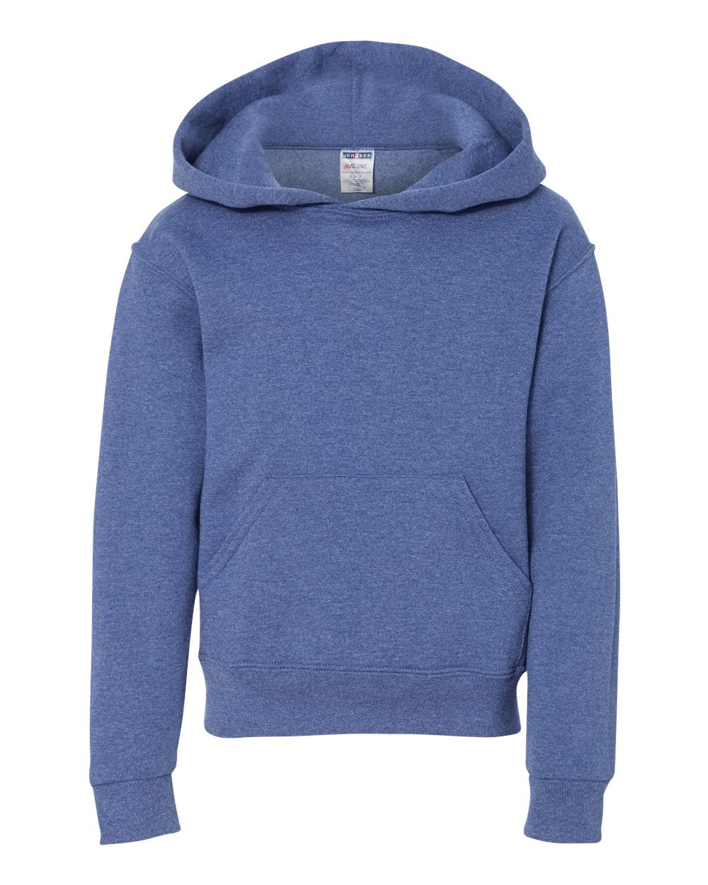 Youth NuBlend® Hooded Sweatshirt - Front - B32035683 - Vintage Heather Blue