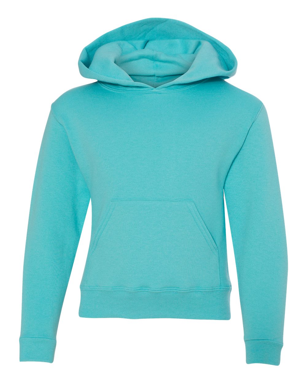 Youth NuBlend® Hooded Sweatshirt - Front - B32035813 - Scuba Blue