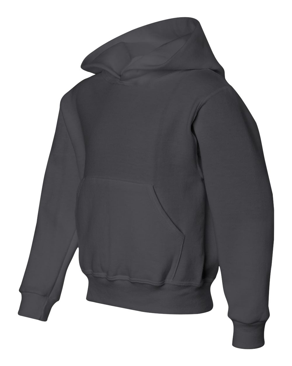 Youth NuBlend® Hooded Sweatshirt - Side - B32035093 - Charcoal Grey
