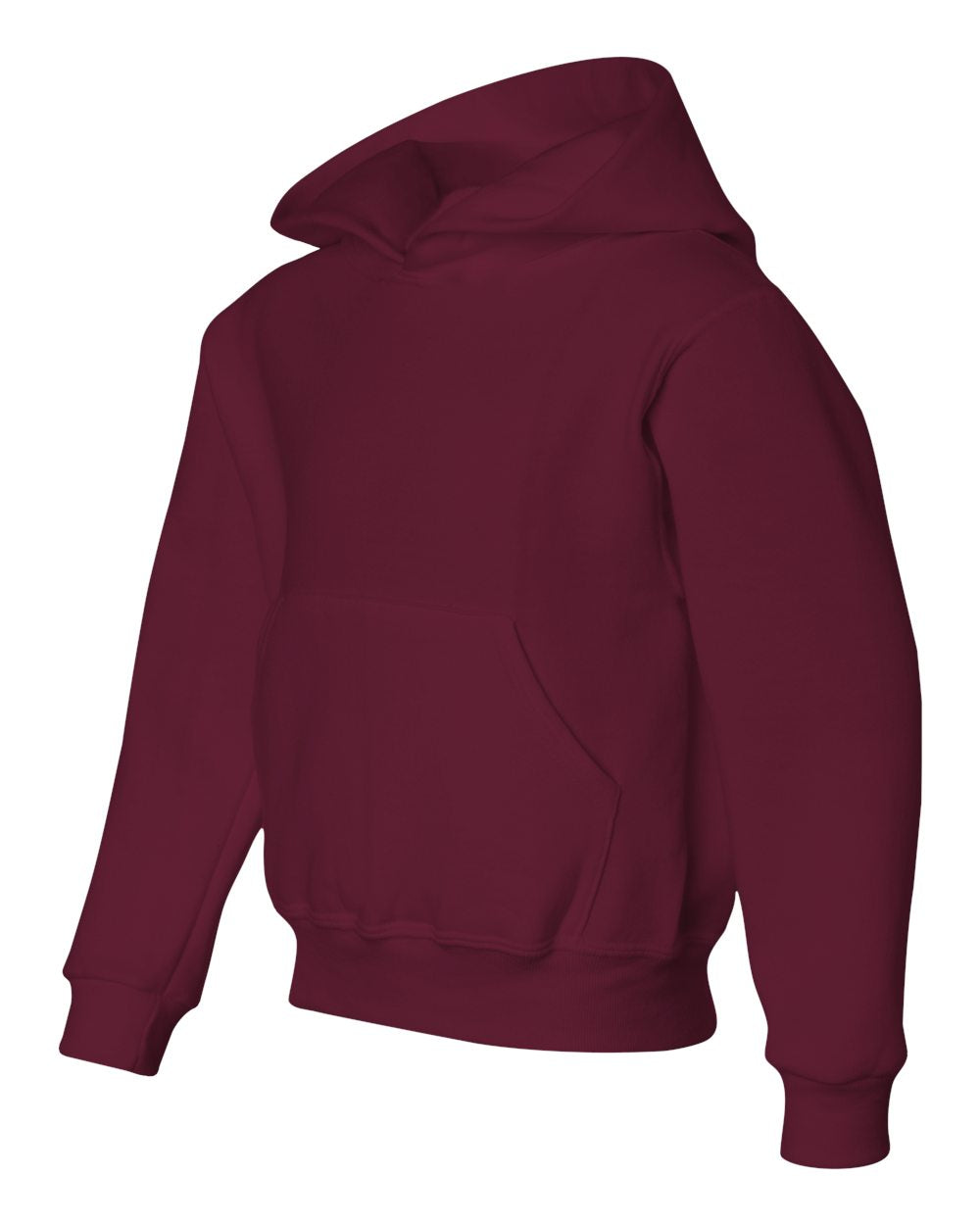 Youth NuBlend® Hooded Sweatshirt - Side - B32035533 - Maroon
