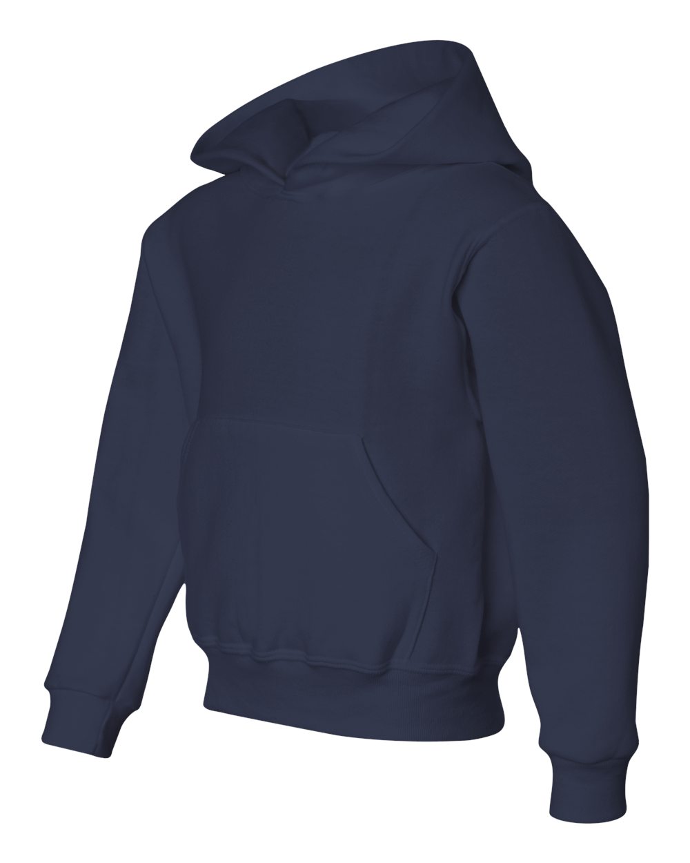 Youth NuBlend® Hooded Sweatshirt - Side - B32035653 - J. Navy