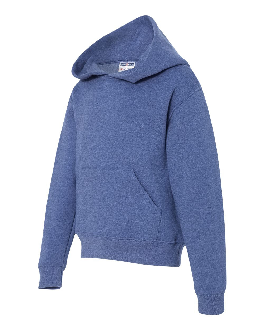 Youth NuBlend® Hooded Sweatshirt - Side - B32035683 - Vintage Heather Blue
