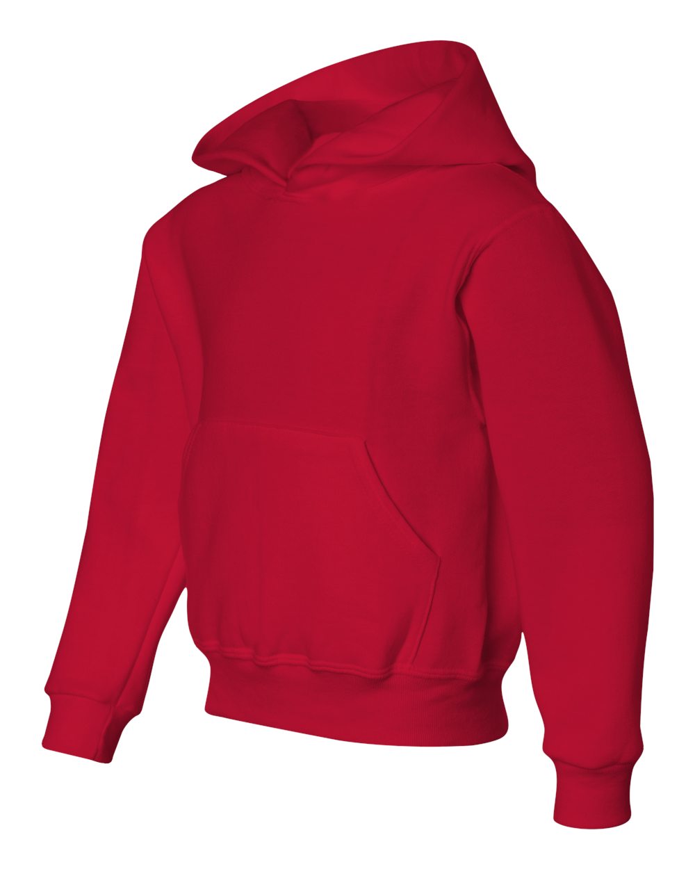 Youth NuBlend® Hooded Sweatshirt - Side - B32035703 - True Red