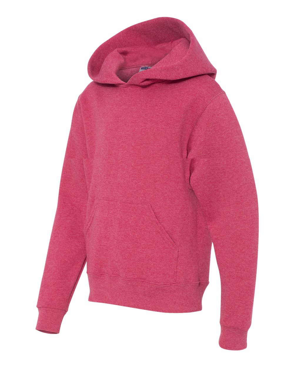 Youth NuBlend® Hooded Sweatshirt - Side - B32035713 - Vintage Heather Red