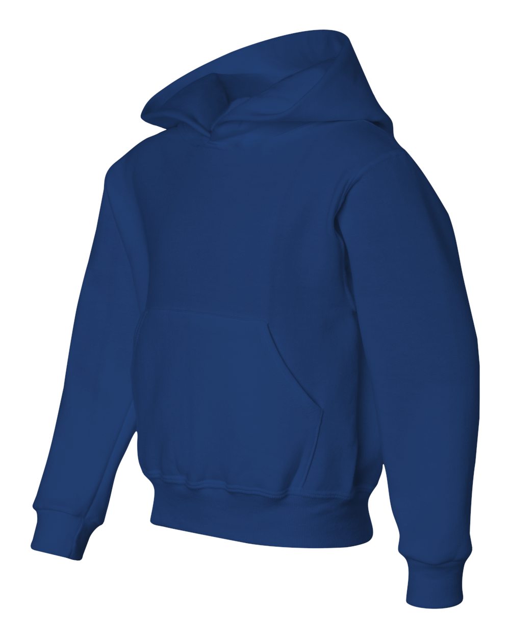 Youth NuBlend® Hooded Sweatshirt - Side - B32035753 - Royal