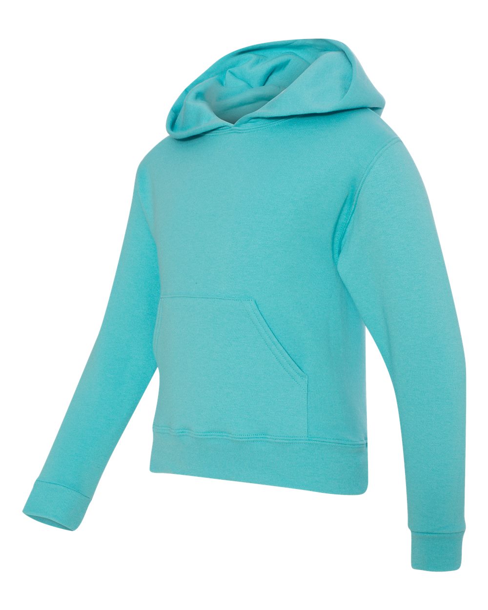 Youth NuBlend® Hooded Sweatshirt - Side - B32035813 - Scuba Blue
