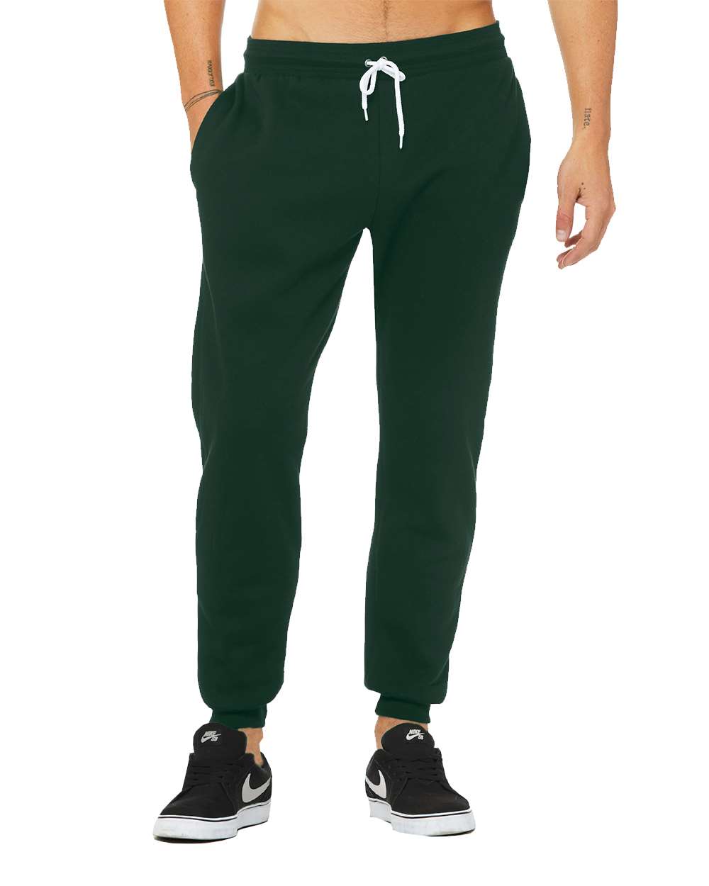 Unisex Sponge Fleece Jogger Sweatpants - Front - B36806542 - Forest