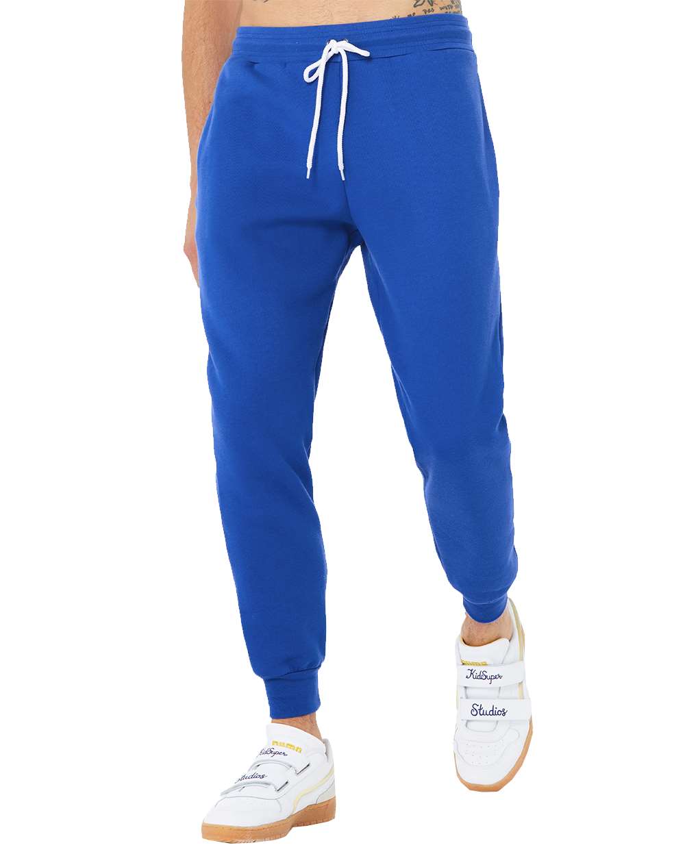 Unisex Sponge Fleece Jogger Sweatpants - Front - B36806752 - True Royal