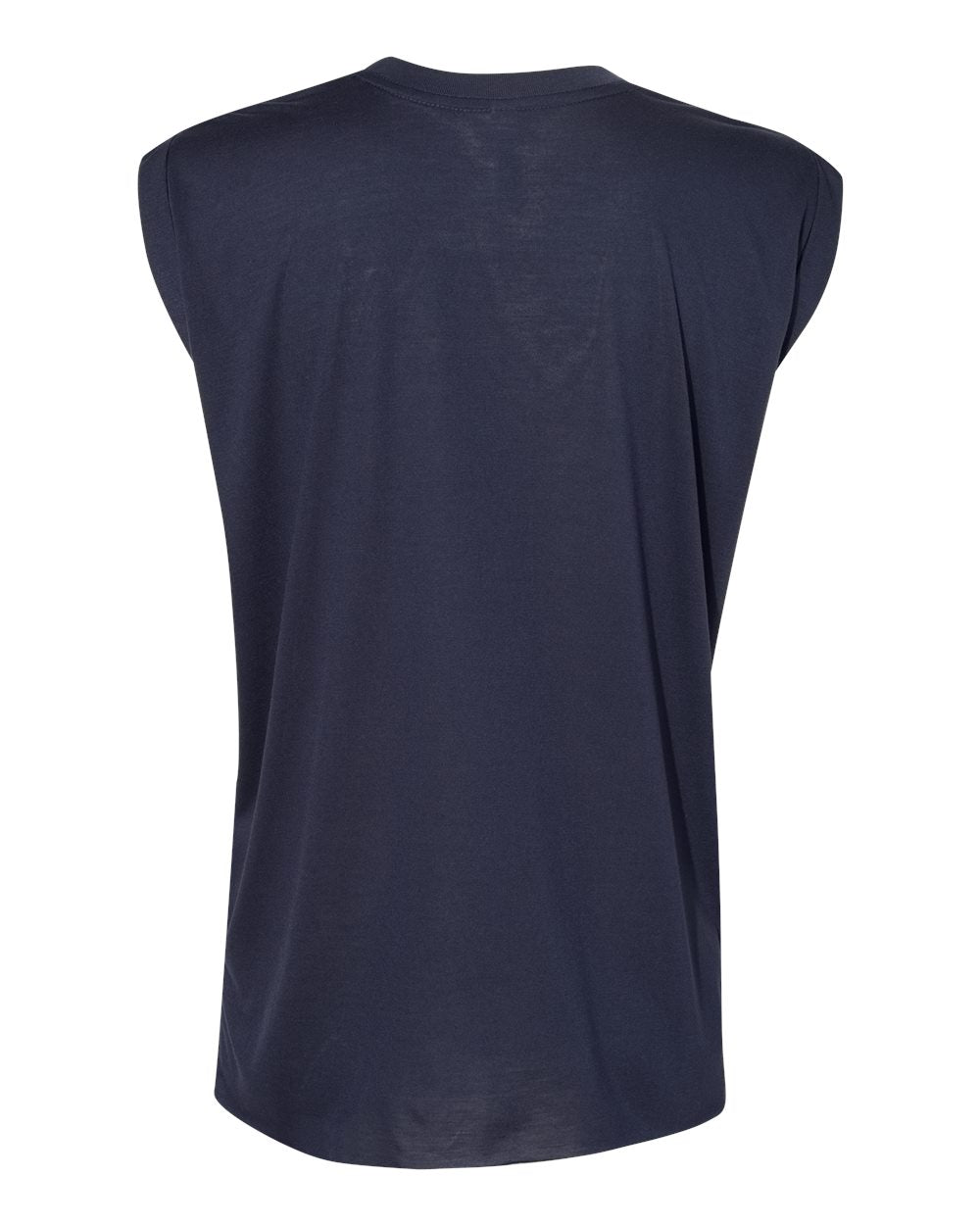 Women’s Flowy Rolled Cuffs Muscle Tee - Back - B11406864 - Midnight