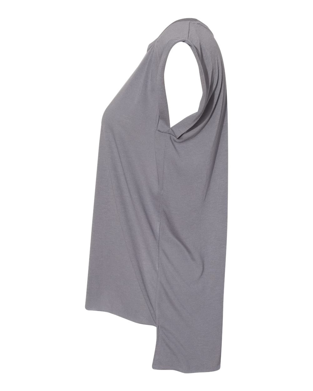 Women’s Flowy Rolled Cuffs Muscle Tee - DirectSide - B11406104 - Storm