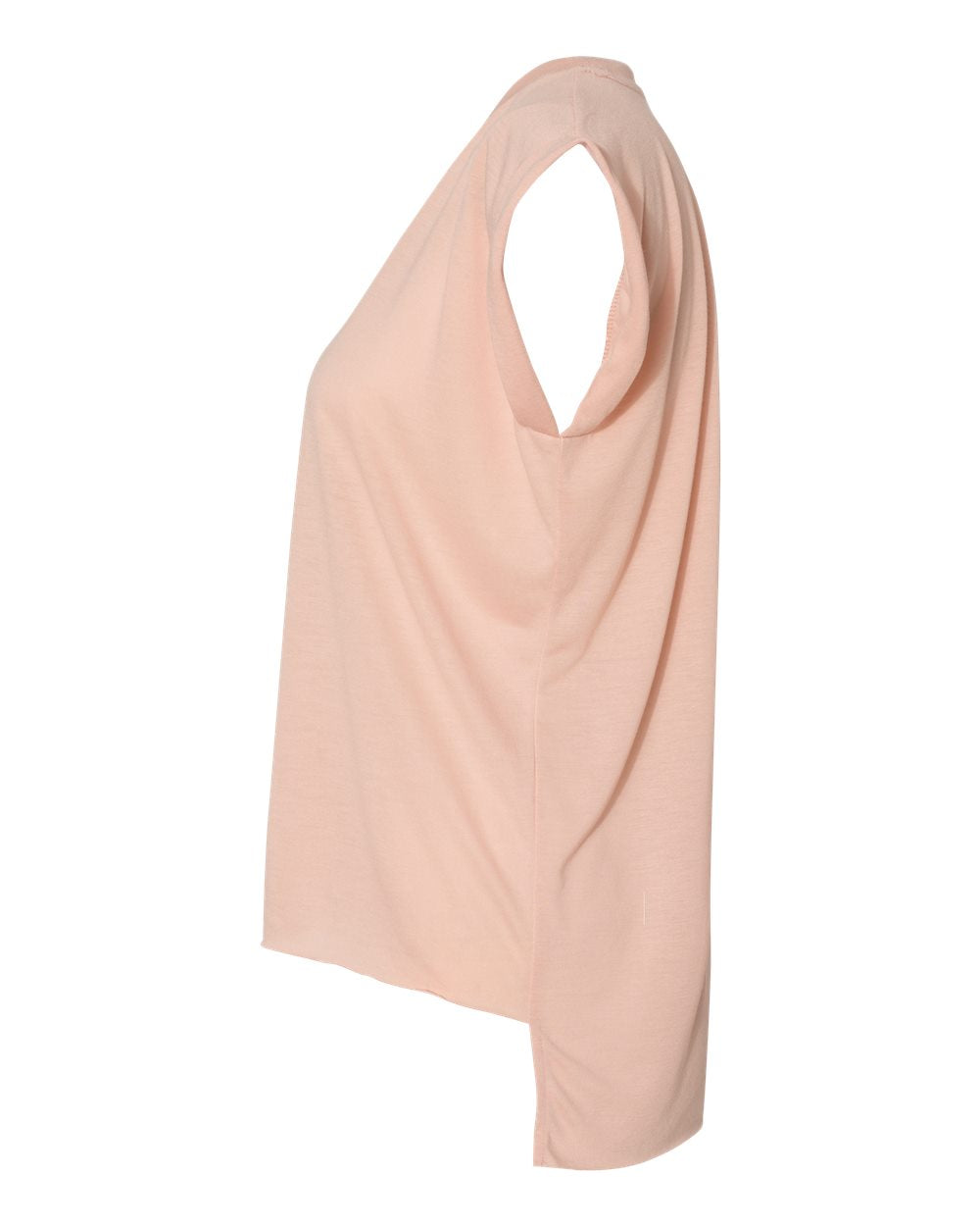 Women’s Flowy Rolled Cuffs Muscle Tee - DirectSide - B11406335 - Peach