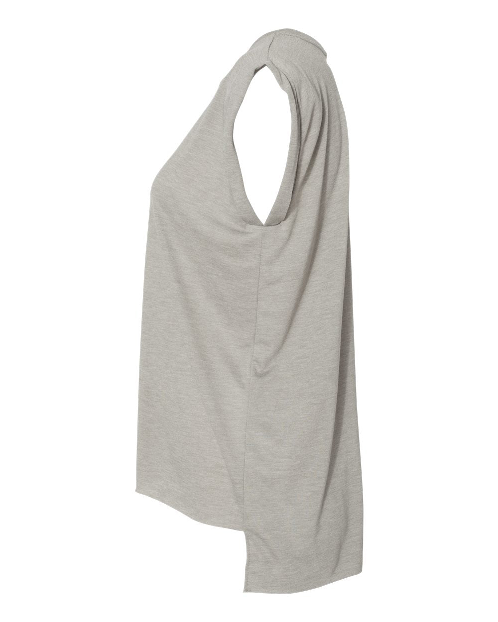 Women’s Flowy Rolled Cuffs Muscle Tee - DirectSide - B11406363 - Heather Stone