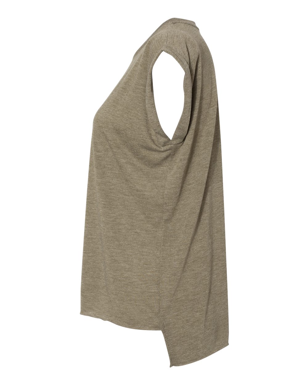 Women’s Flowy Rolled Cuffs Muscle Tee - DirectSide - B11406614 - Heather Olive