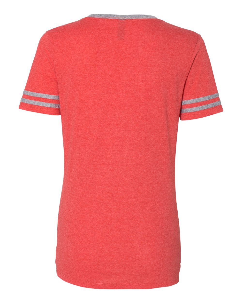 Women's Varsity Triblend V-Neck T-Shirt - Back - B84135713 - Fiery Red Heather/ Oxford