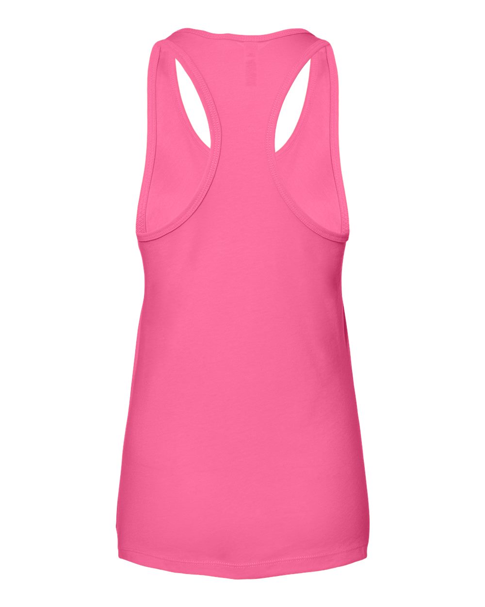Women's Jersey Racerback Tank - Back - B33206303 - Charity Pink