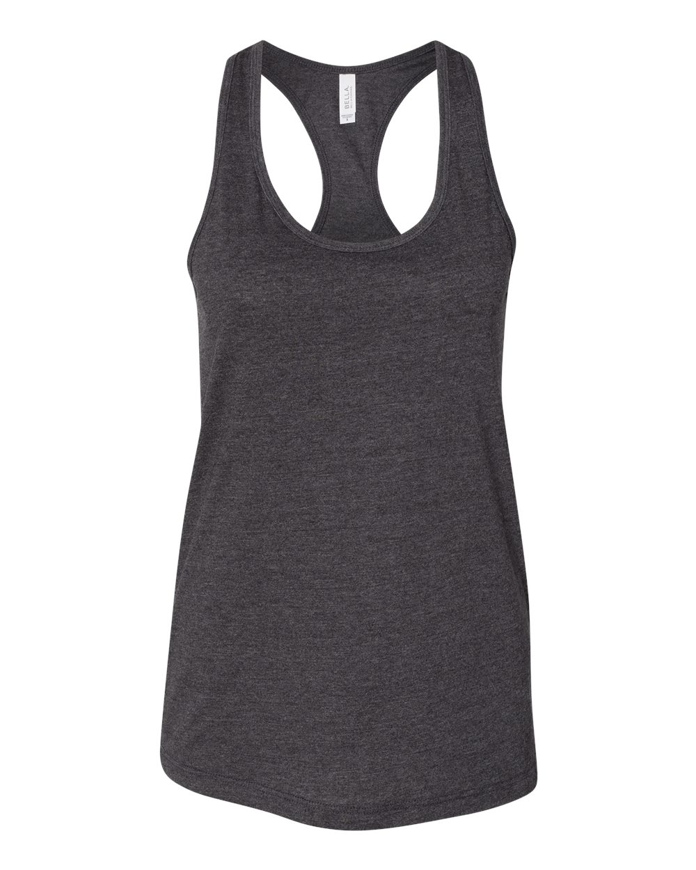 Women's Jersey Racerback Tank - Front - B33206093 - Dark Grey Heather