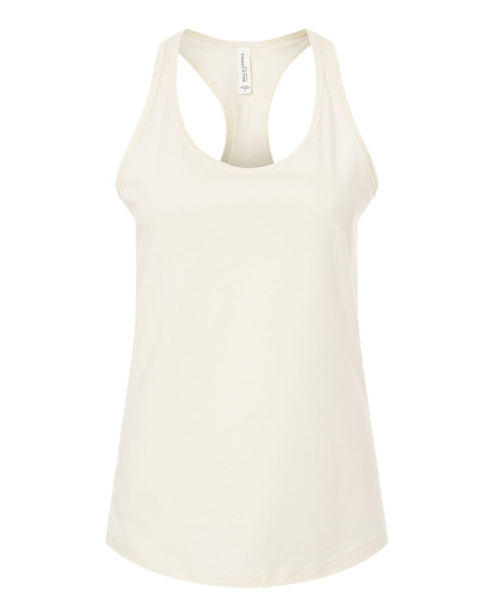 Women's Jersey Racerback Tank - Front - B33206243 - Natural