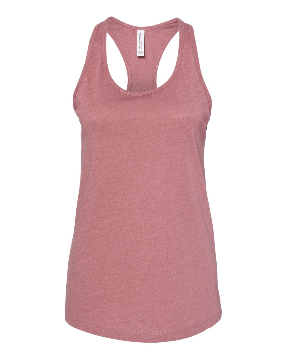 Women's Jersey Racerback Tank - Front - B33206333 - Heather Mauve