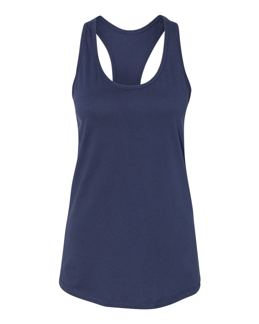 Women's Jersey Racerback Tank - Front - B33206653 - Navy