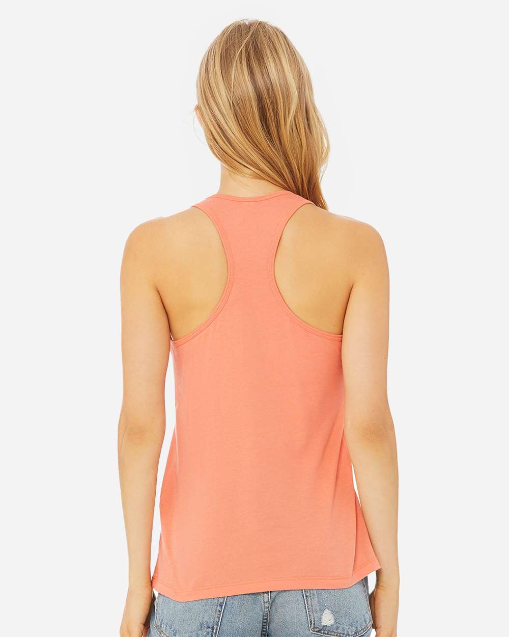 Women's Jersey Racerback Tank - OnModelBack - B33206183 - Sunset