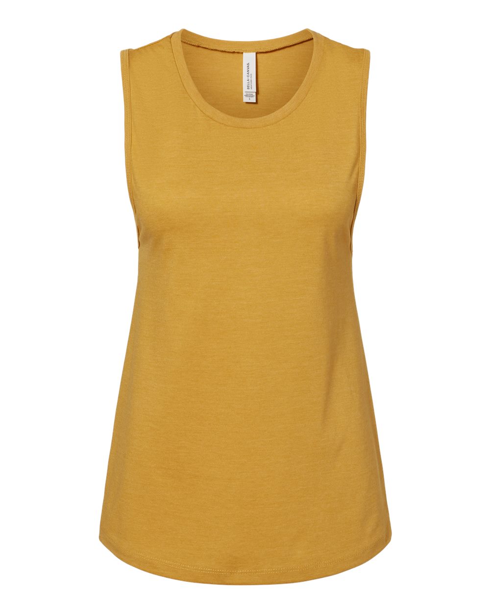 Women's Jersey Muscle Tank - Front - B33406133 - Heather Mustard
