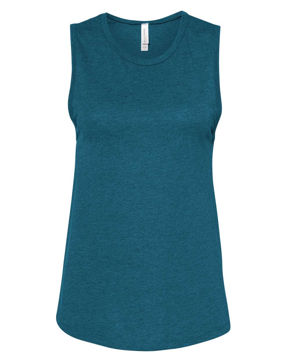 Women's Jersey Muscle Tank - Front - B33406783 - Heather Deep Teal