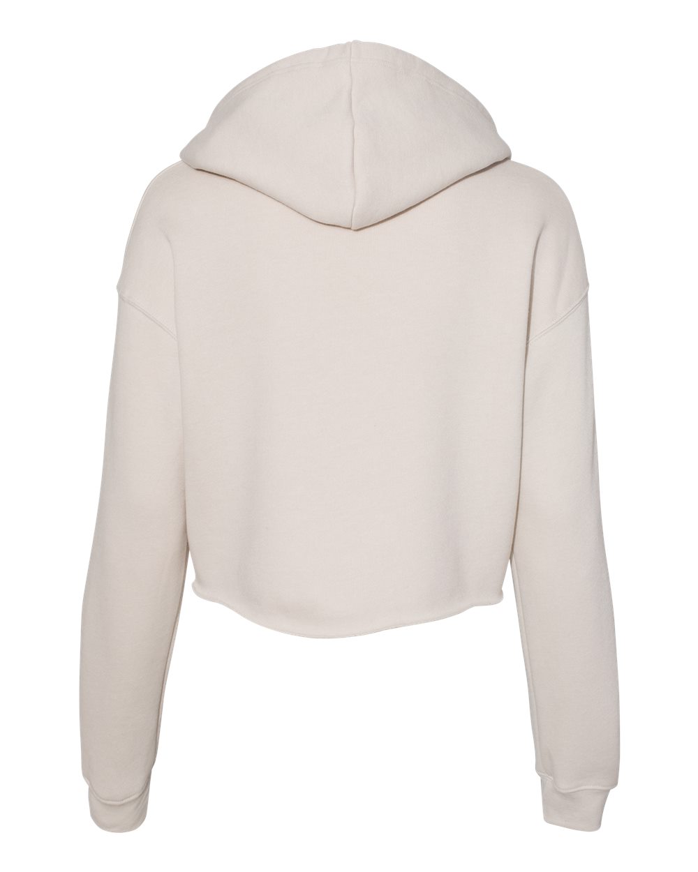Women's Crop Fleece Hoodie - Back - B53106053 - Heather Dust