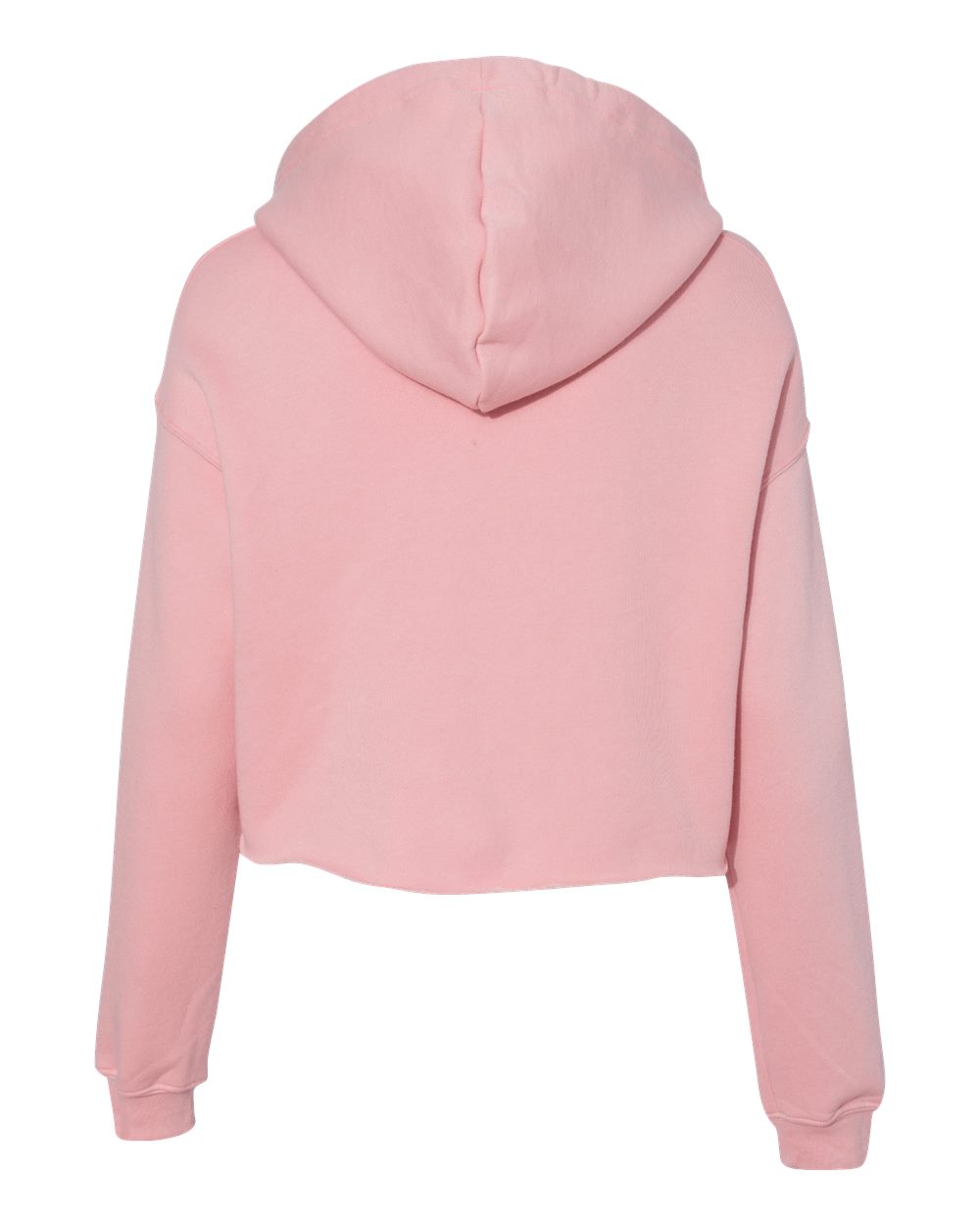 Women's Crop Fleece Hoodie - Back - B53106303 - Pink