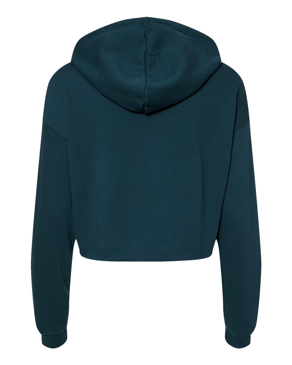Women's Crop Fleece Hoodie - Back - B53106413 - Atlantic