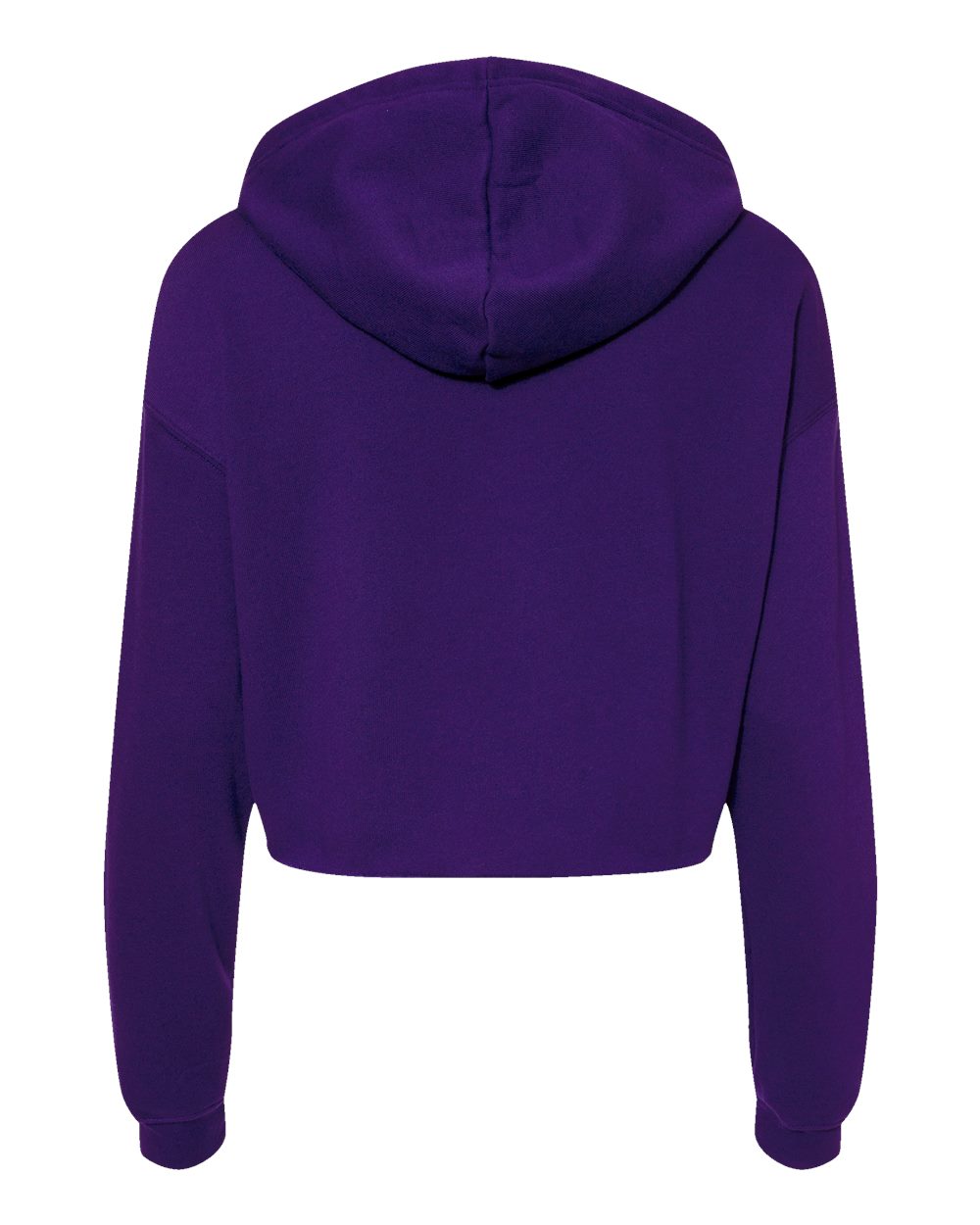 Women's Crop Fleece Hoodie - Back - B53106573 - Team Purple