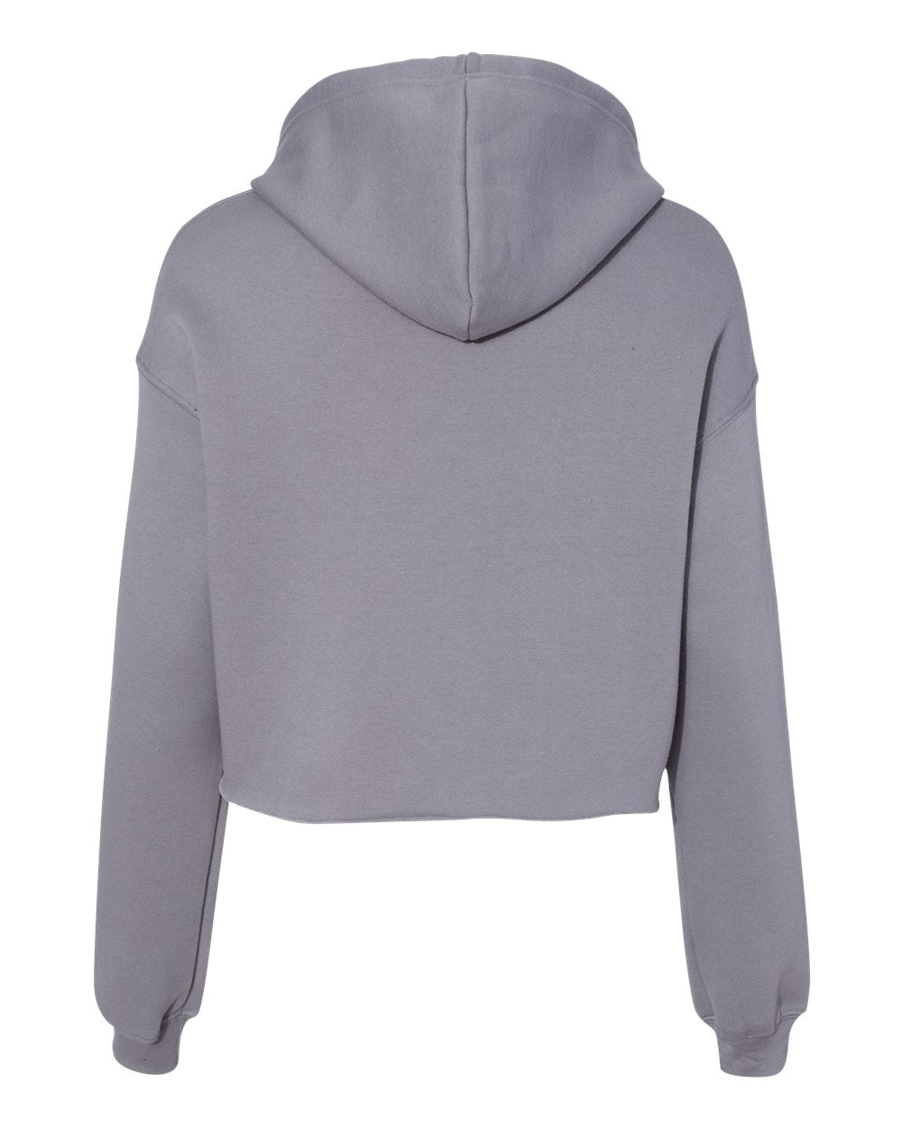 Women's Crop Fleece Hoodie - Back - B53106683 - Storm