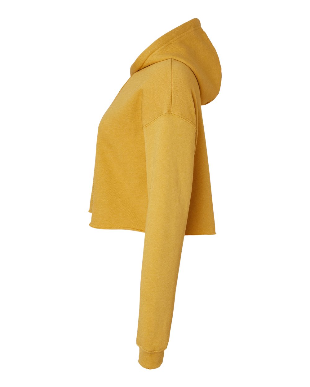 Women's Crop Fleece Hoodie - DirectSide - B53106123 - Heather Mustard