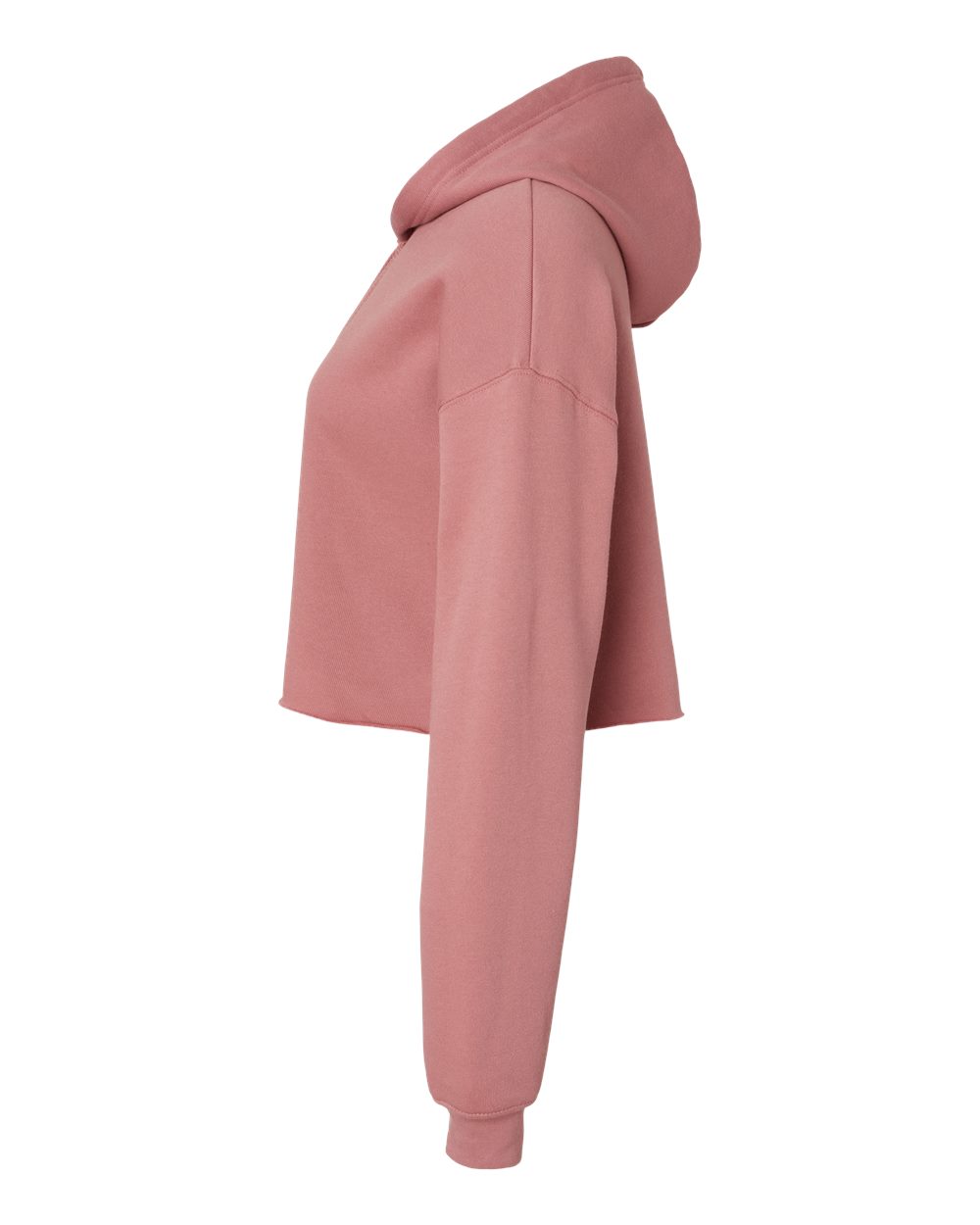 Women's Crop Fleece Hoodie - DirectSide - B53106273 - Mauve