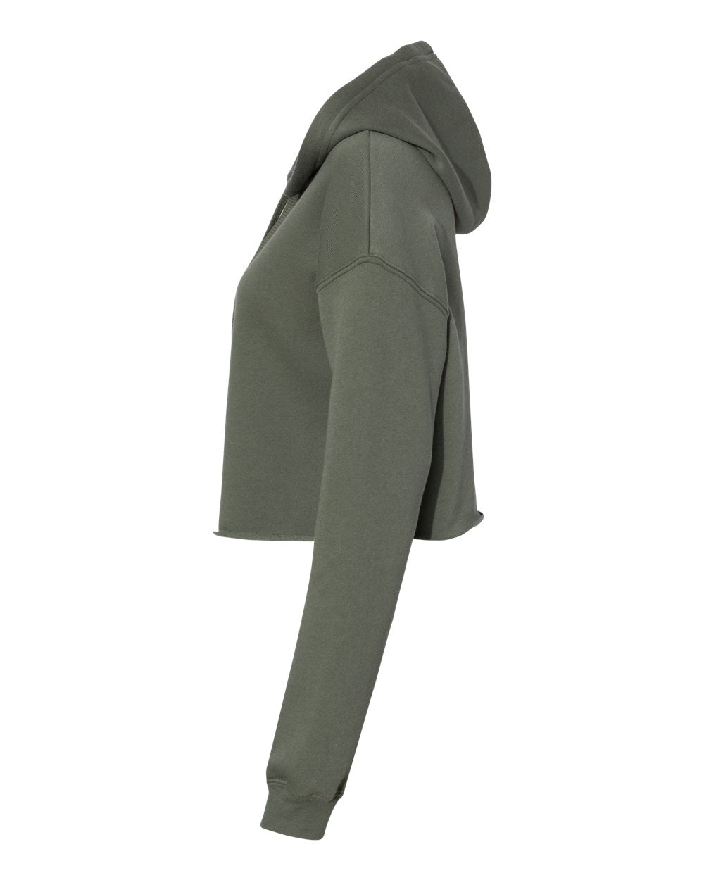 Women's Crop Fleece Hoodie - DirectSide - B53106643 - Military Green