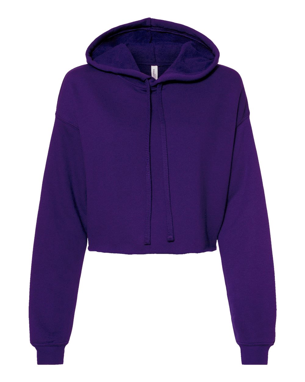 Women's Crop Fleece Hoodie - Front - B53106573 - Team Purple
