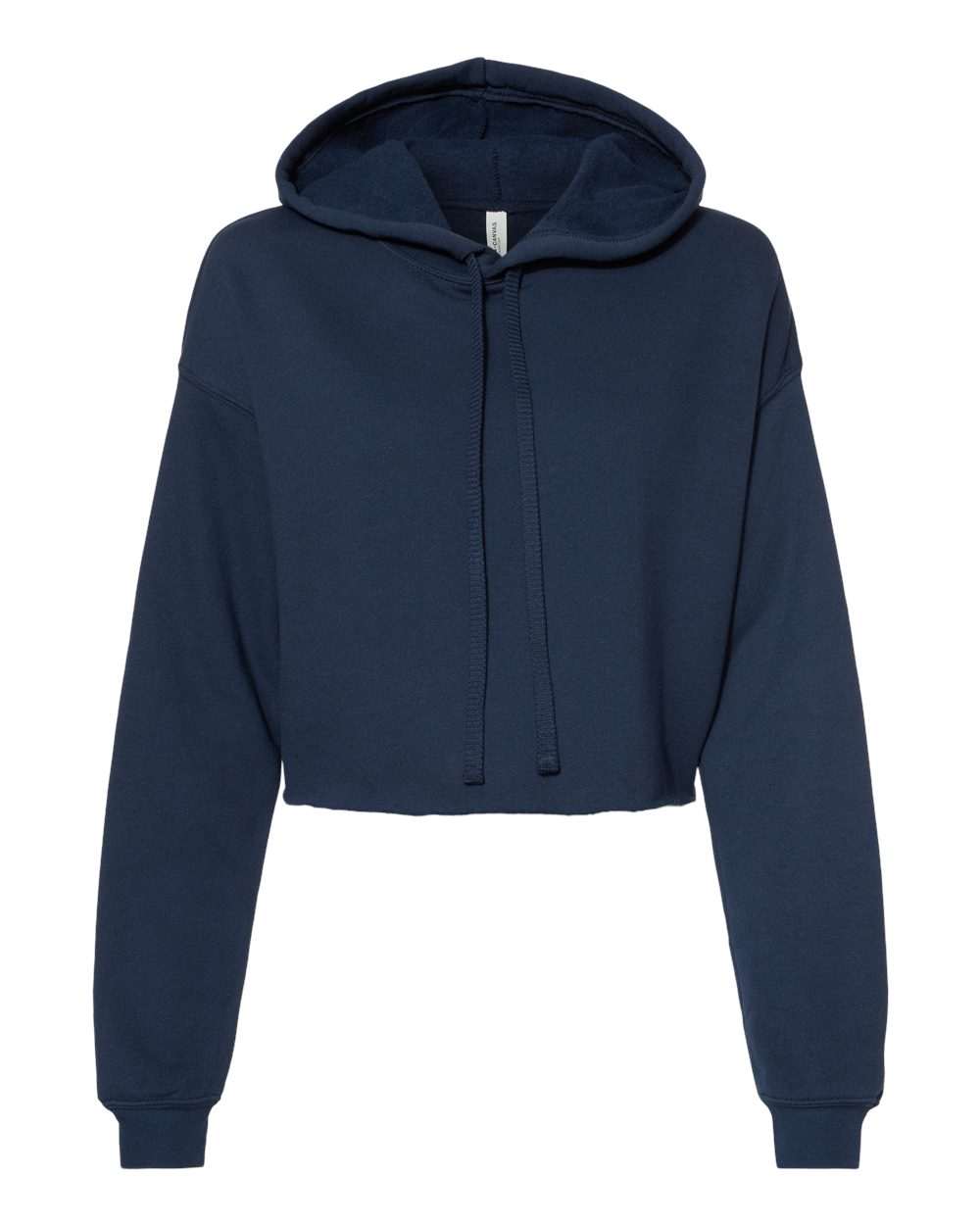 Women's Crop Fleece Hoodie - Front - B53106653 - Navy