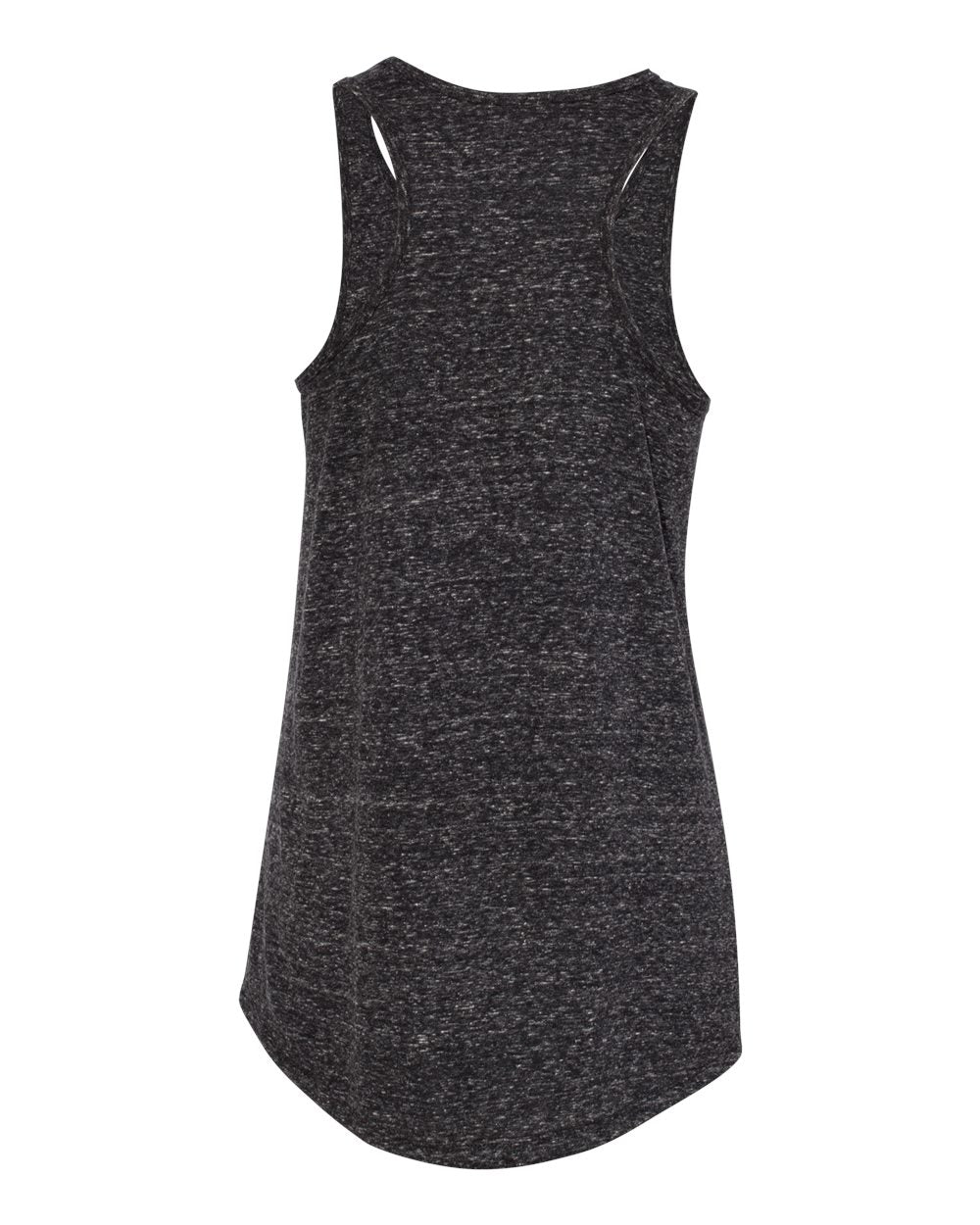 Women's Snow Heather Jersey Racerback Tank Top - Back - B50135503 - Black Ink