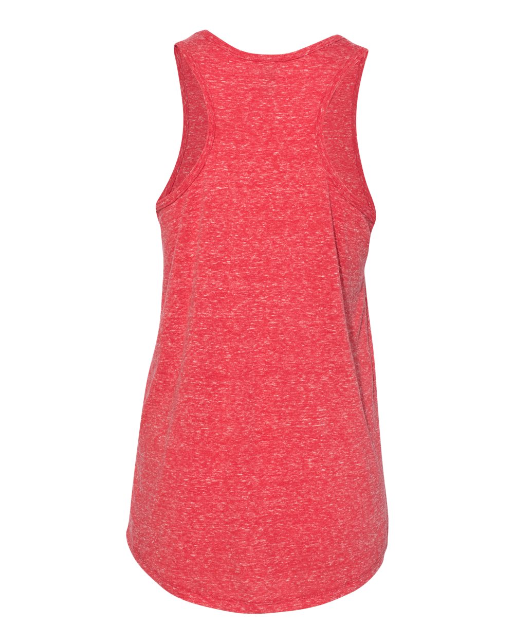 Women's Snow Heather Jersey Racerback Tank Top - Back - B50135703 - Red