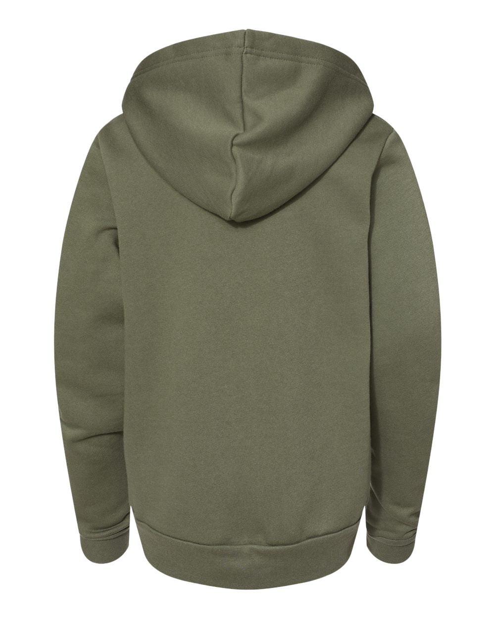 Youth Sponge Fleece Hoodie - Back - B22806643 - Military Green