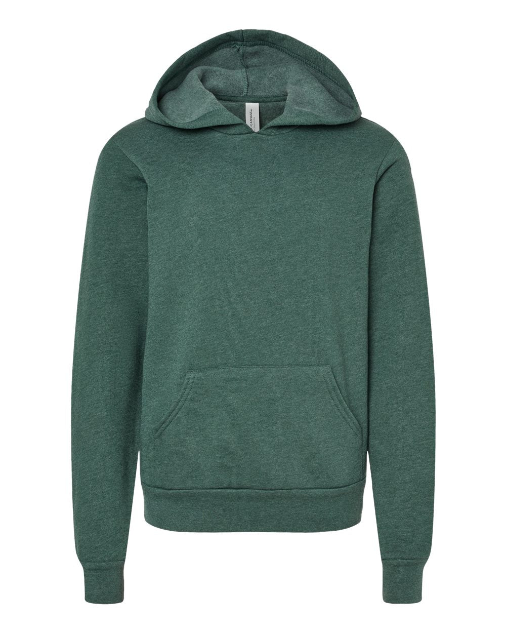Youth Sponge Fleece Hoodie - Front - B22806543 - Heather Forest