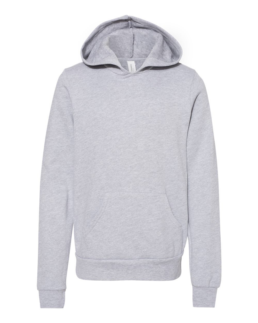 Youth Sponge Fleece Hoodie - Front - B22806583 - Athletic Heather